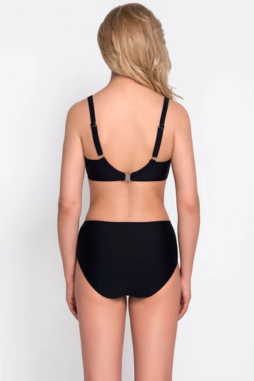 Vivisence 3207 Bikini BH Dame Bademode gepolstert musterlos regulierbar Setteil EU, dunkelblau-schwarz