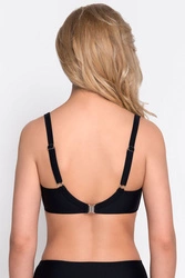 Vivisence 3207 Bikini BH Dame Bademode gepolstert musterlos regulierbar Setteil EU, dunkelblau-schwarz