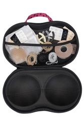 Kontri BH-Aufbewahrungstasche mit Accessoires BH Kofferorganizer Unterwäsche Etui Zubehör E1002, dunkelpink