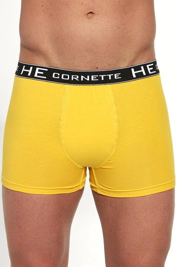 Cornette Herren Boxershorts Unterhose Klassisch Gemustert Bunt Baumwolle Alltag High Emotion 503 , Gelb