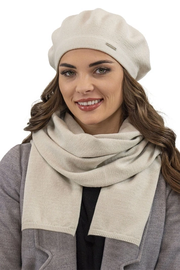 Vivisence Mütze Schal Set Klassisch Form Wärme Und Stil An Wintertagen 7005, beige