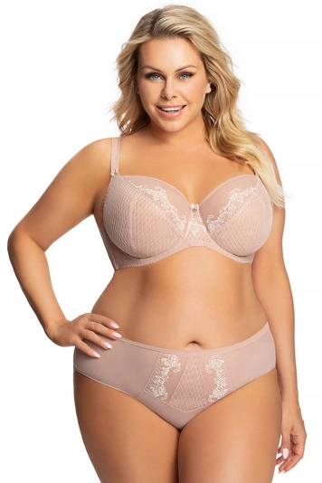 Gorsenia Dame Soft BH Klassisch Nicht Gepolstert Stickerei Bügel K689 Blanche, Pink