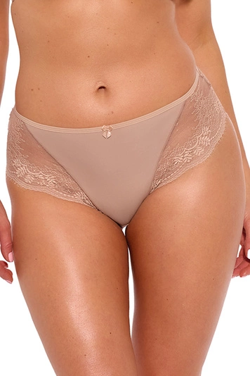 Gaia Dame Slip Spitze Bund Schelife Unterwäche Unterhose  Dessous 1262P Camilla, Mokka