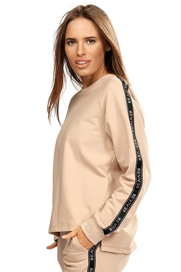 Reviver Dame Sweatshirt Klassisch Alltag Sport Langarm Logo  Rundhalls F5593,