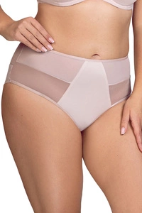 Vivisence Damen Slip Mit Klassischem Schnitt Eleganter Slip Zarte Spitze Weiches Beiges Netz Baumwollzwickel Und Elastische Kanten Für Höchsten Komfort,