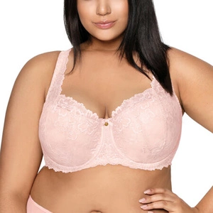 Mat Dame Bügel BH Gepolsterte Cups Spitze Blumenmuster Klassisch Komfortabel Elegant 053/22 Carmela Big, Hellpink