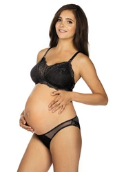Lupoline Dame Slip Umstandsmode Stillen Unterhose Spitze Tüll Unterwäsche  3046 , Schwarz