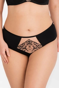 Gorsenia Dame Slip Unterhose Stickerei Netz Unterwäsche Bund Elegant K102 Zoya , Schwarz