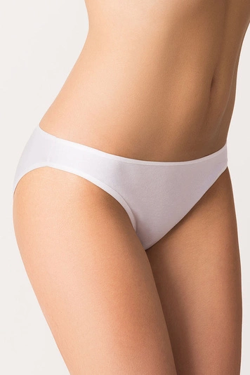Vivisence Damen Slip Baumwolle Klebt am Körper Für Unsichtbaren Komfort 4003, weiß