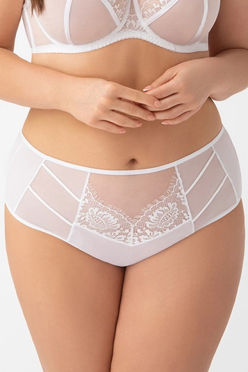 Gorsenia Dame Slip Glatt Tüll Spitze Bund Geblümt Unterhose Unterwäsche Dessous K497/1 Paradise, 
