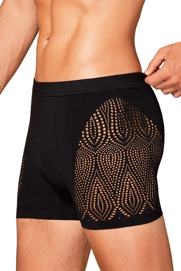 Obsessive Herren Boxershorts Bund Sexy Klassisch Musterlos Reizwäsche M103, Schwarz