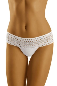Wolbar Damen Slip Ajourspitze Unterwäsche Brazilian-Typ Diamond 3519, weiß