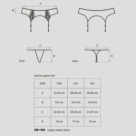 Obsessive Slevika garter belt Strumpfgürtel