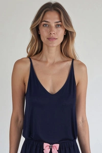 Vivisence Damen Pyjama Oberteil Viskose mit Trägern Perfekt Für Nacht 2200,