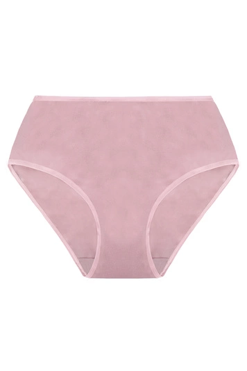 Vivisence Dame Slip Mit Hohem Bund Voll Klassisch Unterhose Baumwolle Alltag 4017, rosa Gummiband:rosa