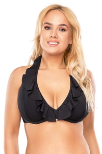 Vivisence Bikini BH Dame Bademode gepolstert hergestellt in EU Neckholder 3220, schwarz