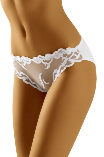Wolbar Dame Slip  Stickerei Netz  Bund  Unterwäsche Unterhose Elegant Bequem WB455, 
