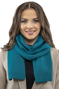 Vivisence Damen Winter Schal Mit Dekorativer Bindung Für Kalte Wintertage 7104, türkis