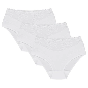 Wolbar Damen Slips 3-er Pack Panties Höschen Hohe Taille Slips Hoher Taillenslip, Bauchkontrolle Spitzenhöschen Hohe Taille Unterhosen WB415,