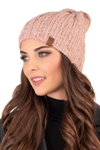 Vivisence Dame Mütze Kopfbedeckung Winter Wolle warm dick 7025, Klassischer Schnitt, In EU Hergestellt, rosa
