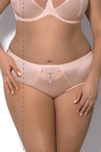 Gorsenia K340 Yasminne Slips Dame Maxi Dessous Stickerei gemustert normaler Bund Setteil