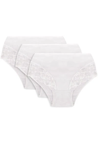 Vivisence Dame Slip Unterhose Spitze Bund Gummispitze Unterwäsche Klassisch 4008,