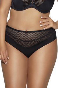 Ava Dame Brazilian Slip Ausgeschnitten Elegant Spitze Gemustert Unterhose Höschen Dessous Alltag 2102/B Innesa , Schwarz