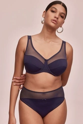 Alles Dame Soft-BH Netz Träger musterlos regulierbar  Havana 01, Dunkelblau