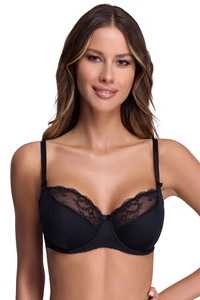 Ava Dame Halbversteifter BH Klassisch Große Brüste Spitze Bügel Gemustert Dessous 2110 Azalea Maxi,