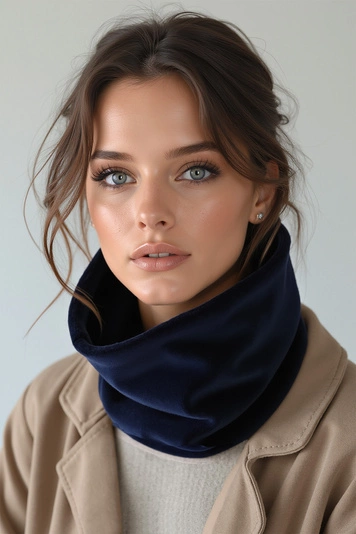 Vivisence Loopschal für Damen 7109, dunkelblau