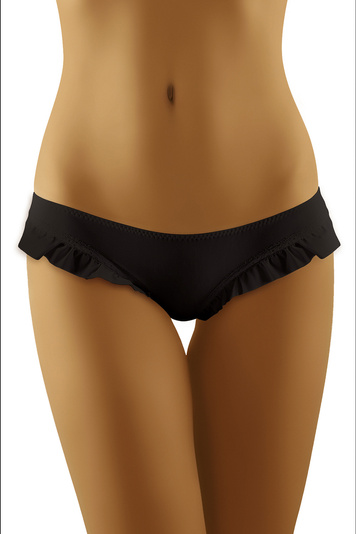 Wolbar Dame Slip Klassisch Einfarbig Unterhose Dessous Alltag Rüschen WB476, 