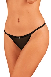 Obsessive Dame String Reizwäsche Sexy Netz Durchsichtig Gipüre Celia Noir , Schwarz