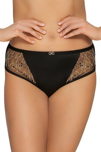 Ava Dame Slip Brazilian Ausgeschnitten Zweifarbig Elegant Netz Stickerei 2021/B Guell , Schwarz