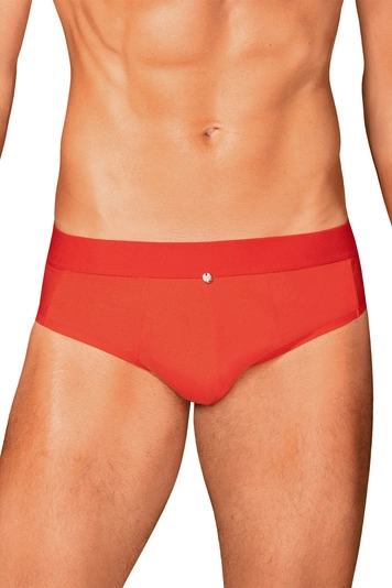 Obsessive Herren Slip Netz Bund Sexy Klassisch Musterlos Reizwäsche Boldero , Rot
