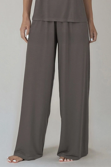 Vivisence Damen Pyjamahose Viskose Gummibund Komfort Für Die Nacht 2102, 