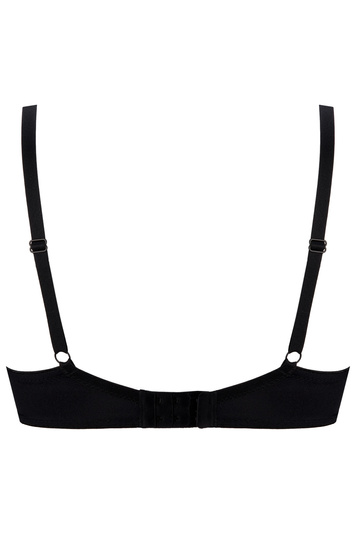 Gaia 561 Lana Push-Up BH Damen Unterwäsche Ajourspitze Seitenstäbchen regulierbar Setteil Top Qualität EU, Beige-Schwarz