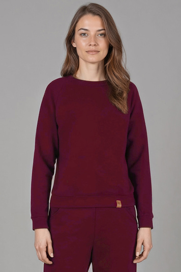 Vivisence Sweatshirt Damen Mit Rundhalsausschnitt Aus Baumwolle Langer Ärmel Bequemer Schnitt 9004, 