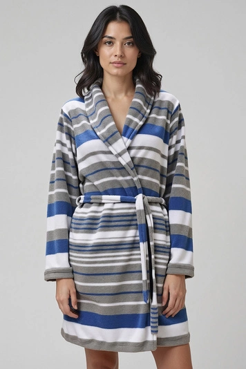 Vivisence Damen Bademantel Baumwolle Mit Gürtel Perfekt Für Täglichen Gebrauch 5030, 