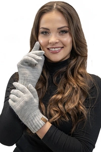 VIVISENCE Damen Winter Handschuhe Weichem und Warme Ideal für Kaltes Wetter 7014, beige Melange