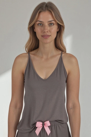 Vivisence Damen Pyjama Oberteil Viskose mit Trägern Perfekt Für Nacht 2200, 