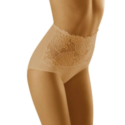 Wolbar Damen Sexy Shapewear-Slips Spitze Miederslip Hohe Taille Figurformende WB207, beige