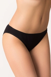 Vivisence Damen Slip Baumwolle Klebt am Körper Für Unsichtbaren Komfort 4003, schwarz