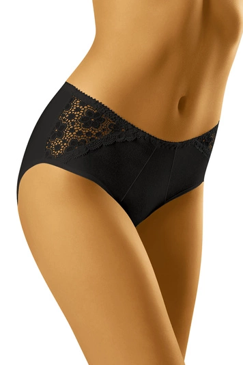 Wolbar Dame Slip Spitze Gemustert Klassisch Einfarbig Unterhose Dessous Alltag WB450, 