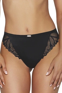 Ava Dame Slip Unterhose Spitze Bund Klassisch Unterwäsche Dessous 2104/B Yasemin, Schwarz