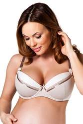 Alles Dame Still BH Schalen glatt Träger Umstandsmode Mama Caffe Latte U,