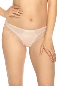 Gaia Dame Slip Unterhose Netz Spitze Schleife  Unterwäsche  931P Veronika, Beige