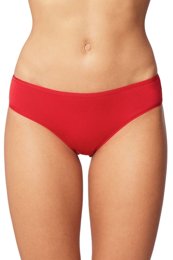 Vivisence Damen Slip Baumwolle Klebt am Körper Für Unsichtbaren Komfort 4003, rot