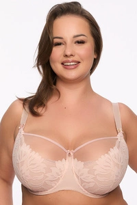Gaia Dame Halbversteifter BH Geblümt Spitze Klassisch Elegant Schalen Träger 1134M Keto Maxi,