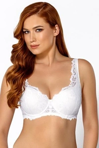 Nipplex Damen Balconette BH versteift Bügel regulierbar Telimena Big, Weiß