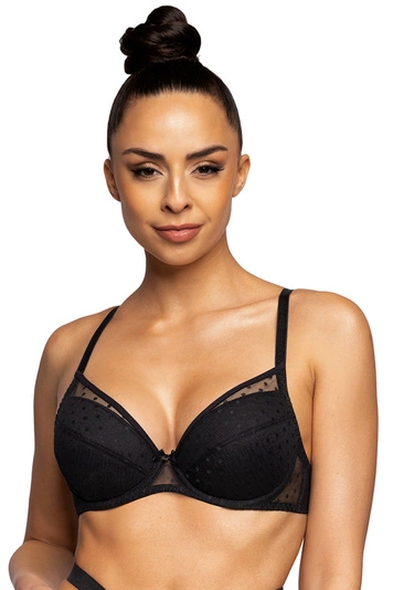 Mat Dame Push-Up BH Bügel Herausnehmbare Einlagen Netz Getupft 3714/11 Dotssy,